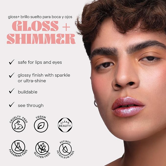 SARELLY, Lip Gloss + Shimmer, Apricot Honey Bourbon & Vermeil 24K, Makeup, Vegan Lip Shine, Sarelly Creative Lab