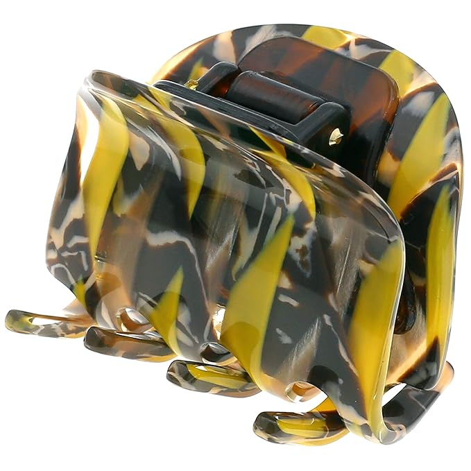Camila Paris CP3270 French Hair Clip for Women, Small Handmade Mustard, Girls Hair Claw Clips Jaw Fashion Durable and Styling Hair Accessories for Women, Strong Hold No Slip Grip, Made in France