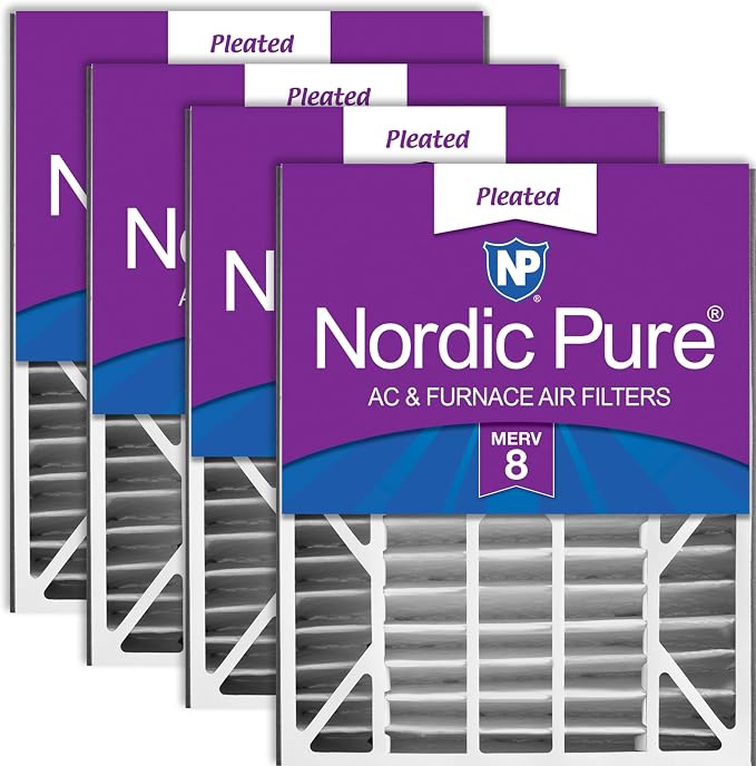 Nordic Pure 20x25x5 Air Bear Replacement 255649-102 MERV 8 Air Filters 4 Pack by NordicPure