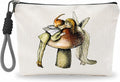 Make Up Bag For Woman, Cosmetic Bag With Hand Strap - Han-drawn Little Fairy - Lined Toiletry Bag - Retro Theme Pouch, Organizer With Zipper, Women Essentials & Accessories - B02