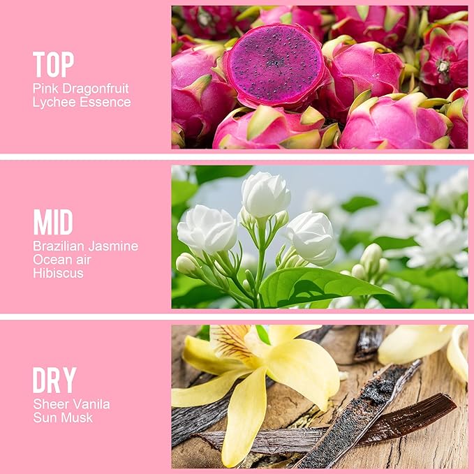 Perfume - No.3，Body Spray For Women（Eau De Perfum） Hair & Body Fragrance Mist，Fresh Fruity & Floral Flavors Gourmet Tune（Red Pitaya + Vanilla + Jasmine ） Perfumes For Women（3 fl oz）