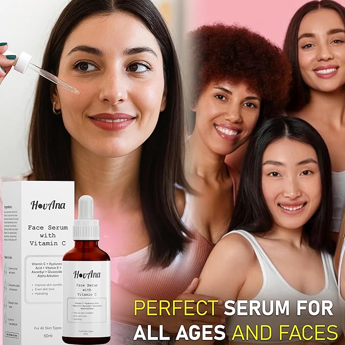 Vitamin C Serum for Face – Brightening, Dark Spot Corrector with Hyaluronic Acid & Vitamin E, Anti-Aging, Glowing Skin Facial Serum, 50ml