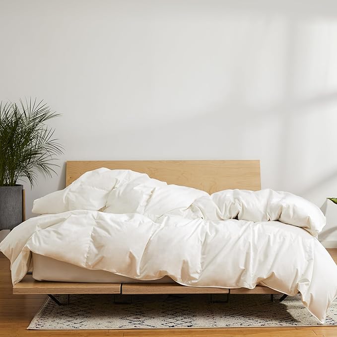 Brooklinen Ultra Warm Luxury Down Comforter, 100% Natural Canadian Duck Down Duvet Insert - 750 Fill Power, Baffle Box Construction, 100% Cotton Shell, Twin/Twin XL Size Comforter