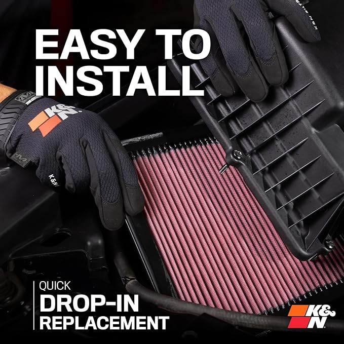 K&N High-Flow Original Lifetime Engine Air Filter: Increase Power & Accerlation - Image 8