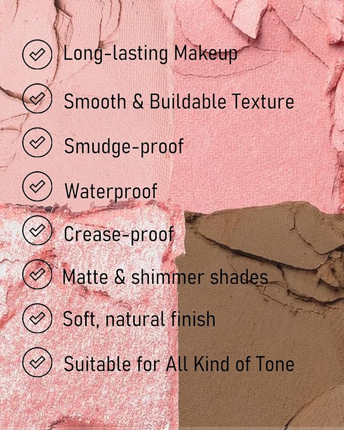 Single Matte Eyeshadow, Pink Eye Shadow Blush Palette Makeup,High Pigment Waterproof Nude Multiuse Pressed Eye Shadows Powder with Smooth Powder,Lightweight Blendable Formula for Daily Eye Look-342