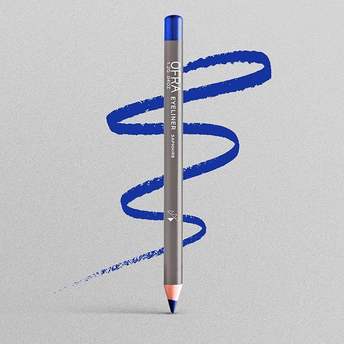 Ofra Eyeliner Pencil - Sapphire | Precision Blue for Bold, Long-Lasting Looks | Waterproof and Smudge-Proof Formula | Easy Glide Application for Intense Definition and All-Day Wear