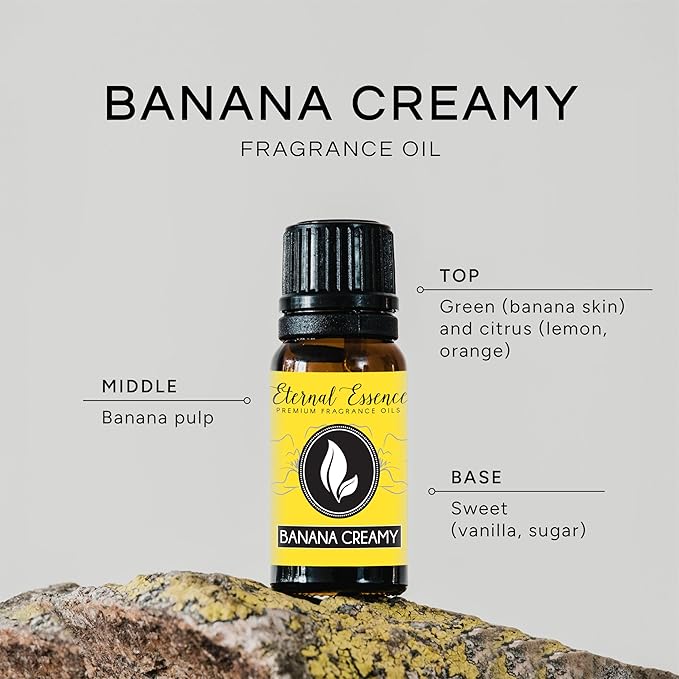 Banana Creamy Premium Grade Fragrance Oil - 10ml - Scented Oil