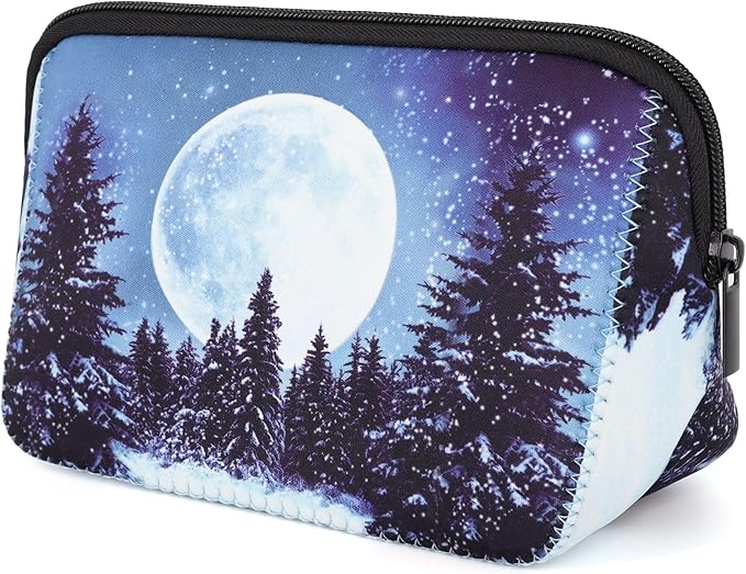 Cosmetic Bag Waterproof Neoprene Zipper Pouch Travel Portable Toiletry Makeup Bags Organizer Case for Women and Girls