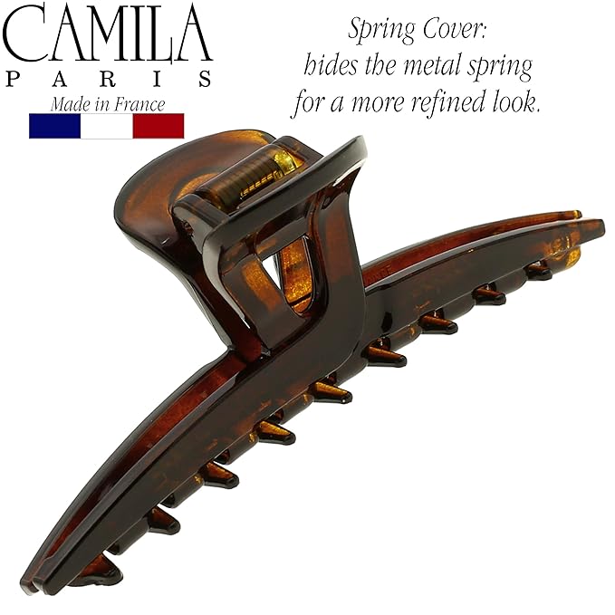 Camila Paris CP2623 French Hair Clip for Women, Narrow, Strong Hold Grip Double Teeth Girls Hair Claw Clips Jaw, Fashion Durable Styling Hair Accessories for Women, Made in France