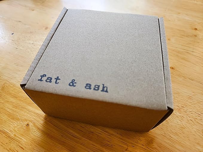 fat & ash Beef Tallow Soap Bar (2 Pack) - VERY SIMPLE INGREDIENTS - Organic and Moisturizing - Handmade in USA - Family Recipe - Long-Lasting, All-Natural, For Dry Skin