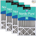 Nordic Pure 16x25x5 Honeywell Replacement Air Filters MERV 14 Plus Carbon 4 Pack by NordicPure