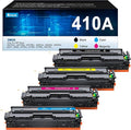 410A Toner Cartridges 4 Pack- Replacement for 410A 410X Compatible for Color LaserJe Pro MFP M477fnw Toner, M477fdw Toner, M452dn Toner, HP Color Laserj Pro M477 M452 Series | CF410A