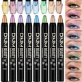 Colorful Shimmery Eye Shadow Stick Glittering Eye Shadow Stick Set with Retractable and Waterproof Eyeshadow Pencil for Long-Lasting Makeup Eyeshadow (Type B 8 Pcs)