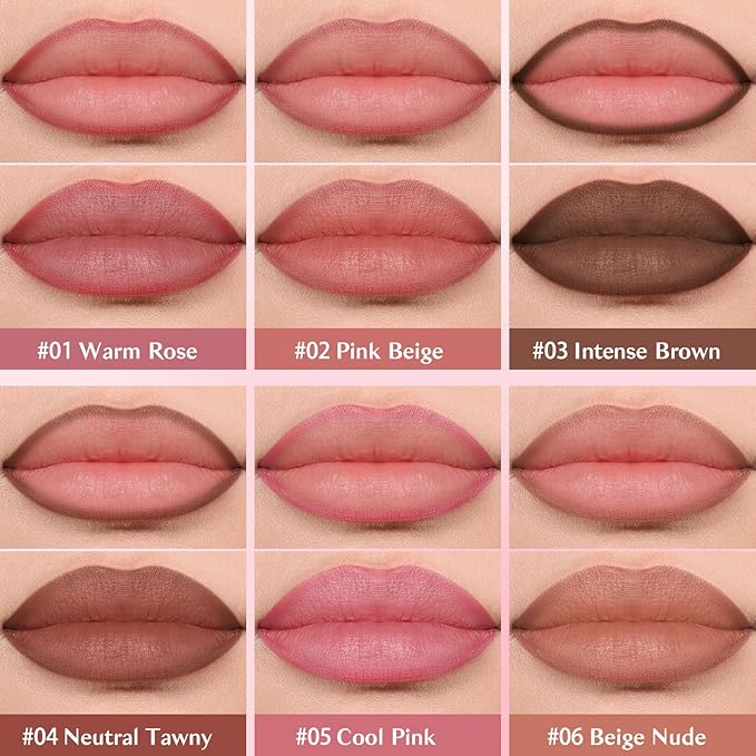 bayfree 2-IN-1 Lip Liner and Lip Stain, High Pigmented Long Lasting Velvet Lip Tint, Well-Defined Lipliner, Weightless Waterproof Not Animal Tested, Matte Finish Makeup
