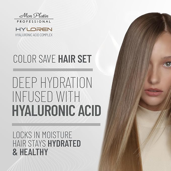 Mon Platin Hair Mask & Dream Hair Serum Bundle, Moisturizing Shampoo – Deep Conditioning Mask Formula for Dry and Damaged Hair with Glossy Shine & Heat Protection, Prevents Color Fading