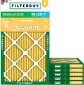 Filterbuy 16x25x1 Air Filter MERV 11 Superior Pet & Allergy Defense, by Filterbuy