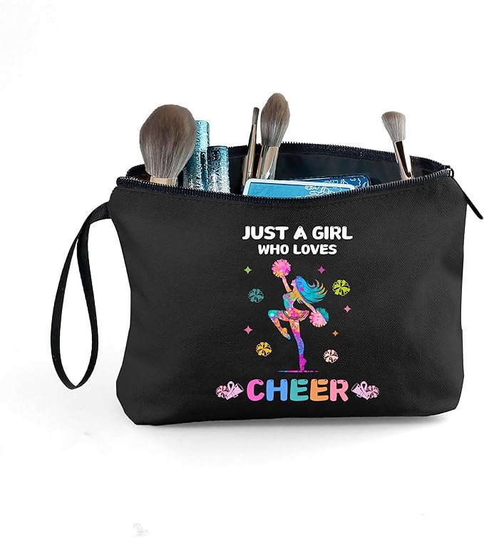Cheerleader Gifts,Cheerleading Gifts for Girls,Cheer Bags for Cheerleaders,Woman Gifts for Birthday,Gifts for Teen Girls,Cheer Makeup Bag,Makeup Bags for Women,Gifts for Friends Female,Cheer Stuff