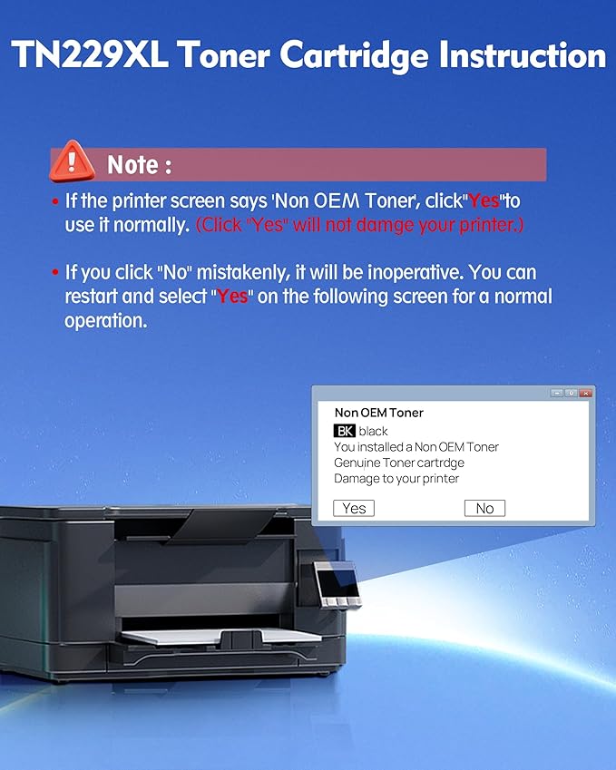 TN229XL TN229 Toner 5 Pack Compatible with Brother MFC-L3780CDW MFC-L3720CDW HL-L3280CDW HL-L3220CDW HL-L3295CDW, TN229XL