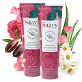 Saavy Naturals Body Wash Bulgarian Rose Plant-Based Ingredients| Made In USA | Sensitive Skin Body Washl Organic Formula With Coconut Oil, Shea Butter, And Aloe Vera - 8.5 Fl Oz, 2 Pack