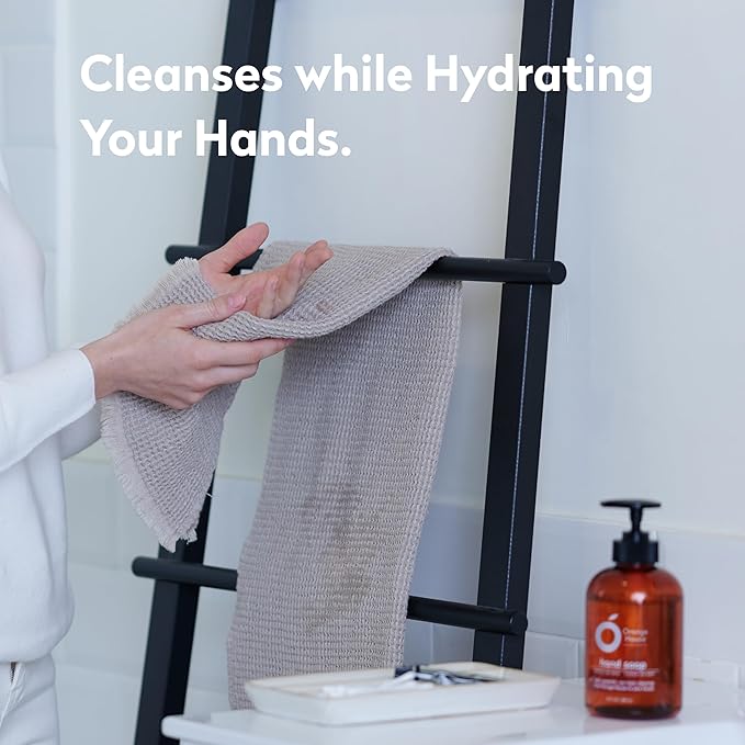 ORANGE HOUSE Natural Liquid Hand Soap, Food-Grade Orange Oil Moisturizing Hand Wash, Plant-Based & Hypoallergenic, Gentle for Sensitive Skin, Non-Toxic Citrus Scented Soap, 12 Fl Oz (6 Pack)