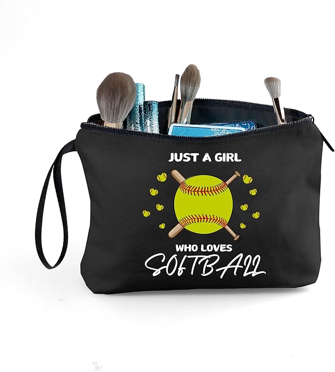 Softball Accessories for Girls Small Treat Makeup Bag Gifts From Sister Softball Birthday Sister Gifts for Girls Women Her Bff Bestie Best Friend Sister