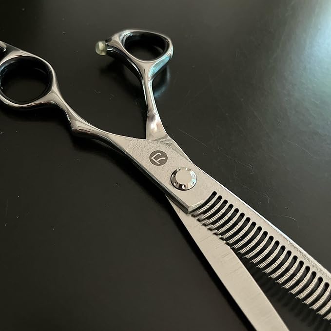 Saki Dotanuki Hair Thinning Shears Made From Japanese Damascus Steel - Professional Hair Texturizing Scissors - Sharp