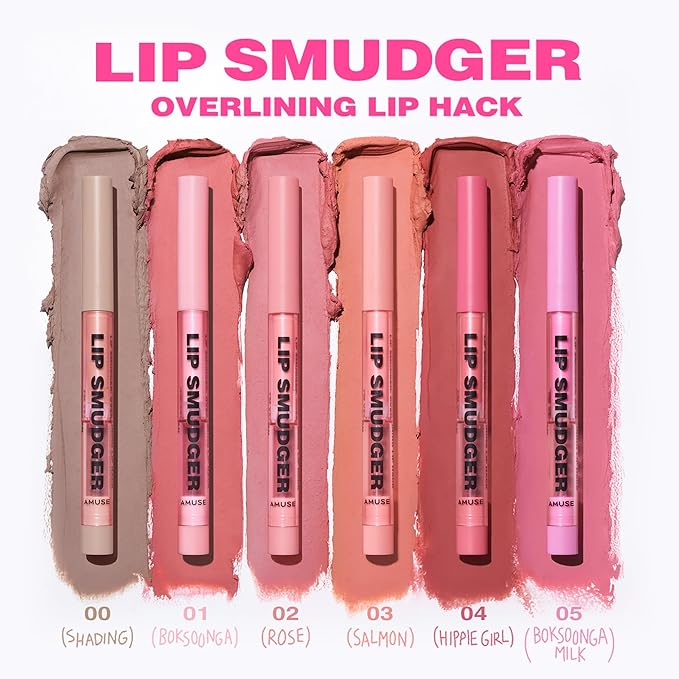 Amuse Seoul Lip Smudger (01 BOKSOONGA) | nude peach | lip liner, matte, creamy, soft, velvety, cruelty-free, lipcare, long-lasting, multiuse, vegan