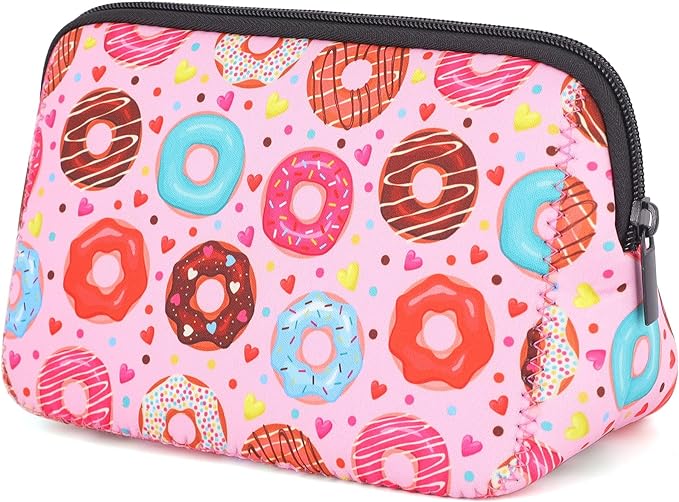 Cosmetic Bag Waterproof Neoprene Zipper Pouch Travel Portable Toiletry Makeup Bags Organizer Case for Women and Girls