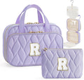 YOOLIFE Hanging Toiletry Bag for Women - Travel Toiletry Bag Makeup Bag, Portable Toiletries Cosmetic Bag, Airplane Travel Essentials Purple - R