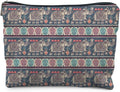 Bohemian Elephant Makeup Bag, Ethnic Indian Elephant Cosmetic Bags Toiletry Bag for Women, Elephant Gifts for Women, Boho Gifts for Women