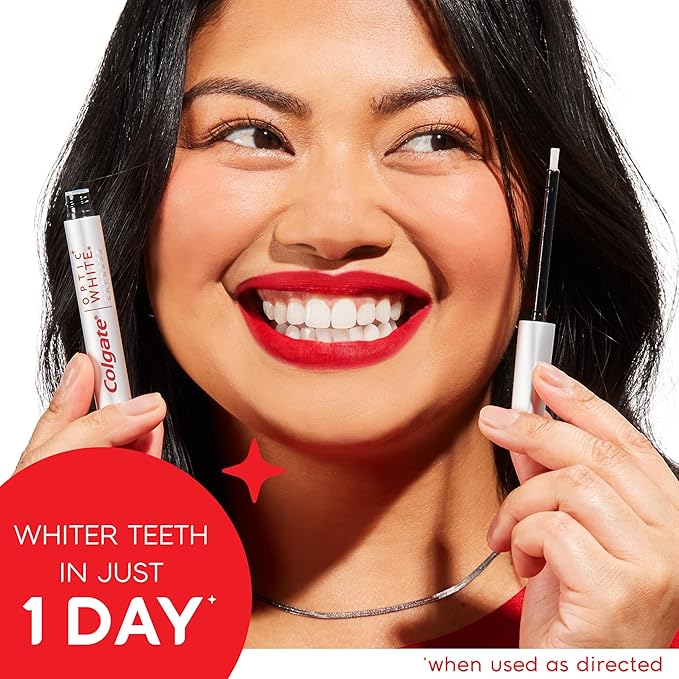 Colgate Optic White Express Teeth Whitening Pen, Enamel-Safe Tooth Whitening Applicator, Helps Whiten Teeth in As Little As 1 Day of Use, 7 Day Whitening Treatment, 0.08 fl oz