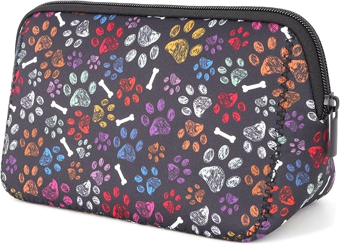 Cosmetic Bag Waterproof Neoprene Zipper Pouch Travel Portable Toiletry Makeup Bags Organizer Case for Women and Girls