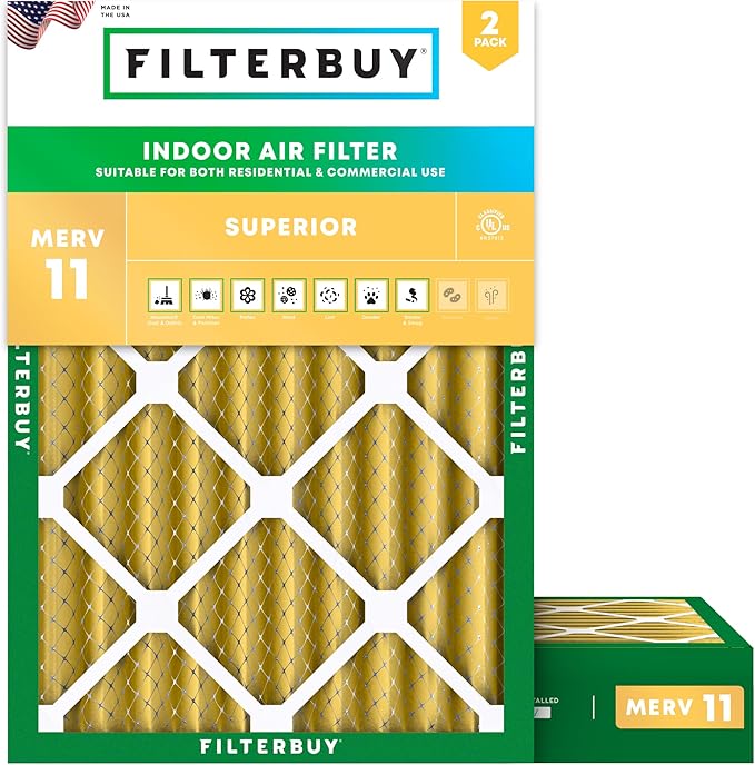 Filterbuy 20x23x4 Air Filter MERV 11 Superior Pet & Allergy Defense, by Filterbuy