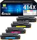 414X Toner Cartridges 4 Pack: High Yield MFP M479fdw Compatible Replacement for HP 414X 414A for HP Color Laserjet Pro MFP M479fdw Toner, M479fdn M479 M479dw M454dw M454dn M455dn M480f Printer︱W2020X