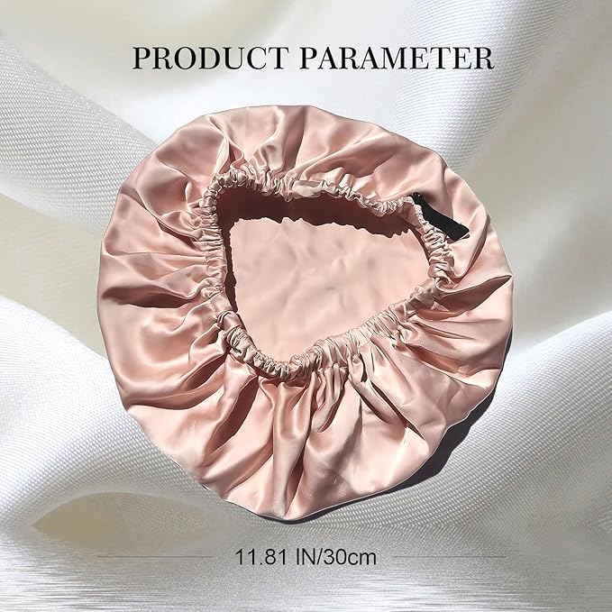 Satin Bonnet Silk Bonnet for Sleeping Women Double Layer Hair Bonnet Wrap Sleep Cap Gifts for Women Curly Hair