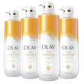 Olay Body Wash for Women, Tone Brightening Exfoliation, Vitamin C Serum Complex, Renew Moisture, Free of Parabens & Phthalates, Vitamin B3 Lameller Technology, For All Skin Types, 20 fl oz (Pack of 4)