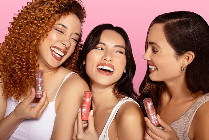 pürlisse Blush Glow BB Lip and Cheek Tint - Hydrating & Buildable 2-in-1 Cream Blush Stick for Cheeks & Lips - Formulated with Nourishing Vitamin E & Hyaluronic Acid - Pink Crush (.28 oz)