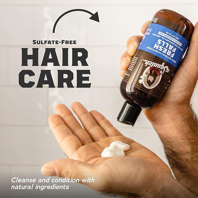 Dr. Squatch Natural Hair Bundle for Men - Healthy, Full Looking Hair - Cypress Coast Shampoo (8 fl oz), Cool Citrus Conditioner (11.5 fl oz)