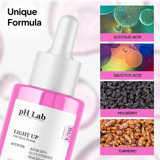 pH Lab Light Up Anti-Spot Serum, Even Skin Tone, Clean Pores, Help Prevent Blemish Formation, 1.01 Fl Oz (Pack of 1)