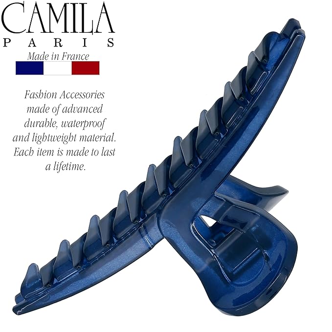 Camila Paris CP3226 French Hair Clip for Women, Narrow, Strong Hold Grip Double Teeth Girls Hair Claw Clips Jaw, Fashion Durable Styling Hair Accessories for Women, Made in France