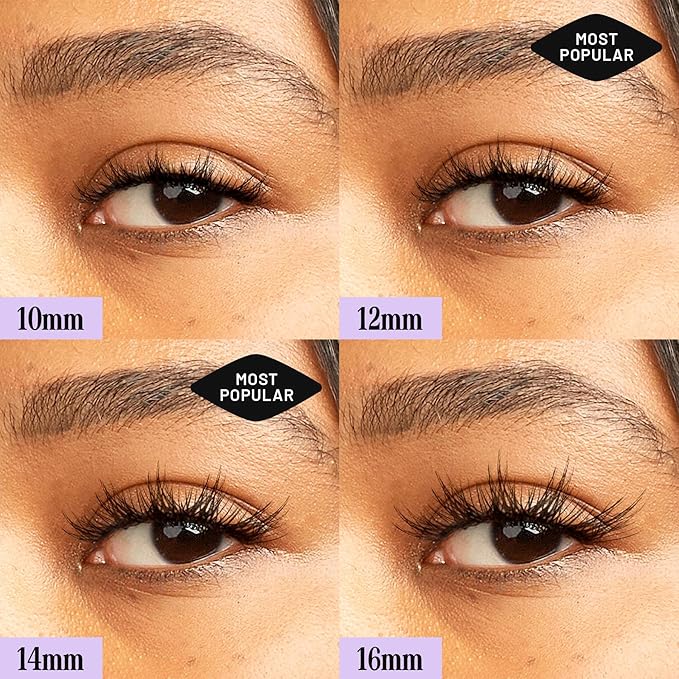 Lilac St - Hollywood Glamorous Faux Eyelash Clusters (14mm) - Dynamic & Fluttery Volume - DIY Lash Extension Wisps - Lightweight & Lifelike - Lasts 10 Days - Women Founded - 10 Lashes