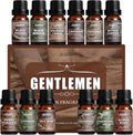 SALUBRITO Gentlement Fragrance Oils Set, Wood Essential Oils Set for Diffuser, Candle, Soap Making, Strong Scented Oil, Sandalwood, Frankincense and More