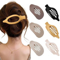 Lourny Flat Hair Clips for Women, 6PCS Flat Claw Clips for Thin Hair Lightweight Non-Slip Claw Clips for Women
