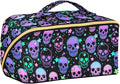 Makeup Organizer Bag, Stars Purple Skulls Travel Makeup Bags Makeup Vanity Case Large Capacity Rhombus Cosmetic Toiletry Bag for Girl Women Ladies