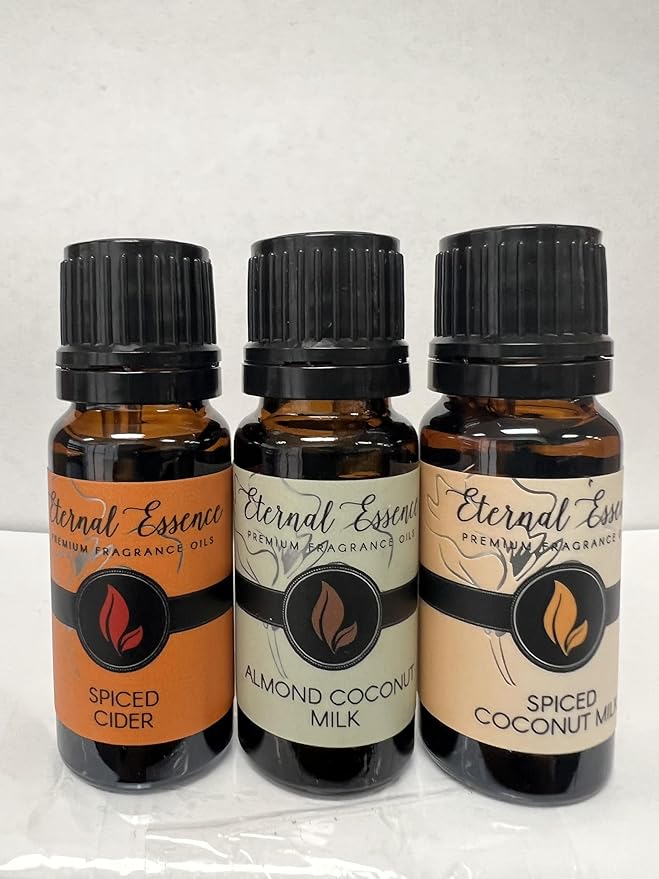 Trio (3) - Spiced Cider, Almond Coconut Milk & Spiced Coconut Milk - Premium Fragrance Oil Trio - 10ML