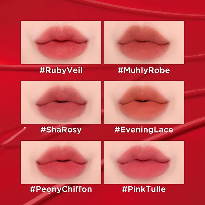 JUNG SAEM MOOL LIP-PRESSION See-Through Tint 0.14 Fl Oz, Soft Blurred Velvet Tint with Lightweight Long lasting Hydration, Seamless Fit Texture, Mood Tone Color, Korean Lip Makeup (EVENING LACE)