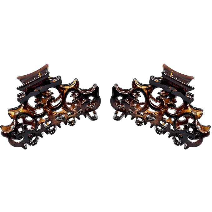 Camila Paris NV118/2 Set of 2 French Hair Clip for Women, Girls Hair Claw Clips Jaw Fashion Durable and Styling Hair Accessories for Women, Strong Hold No Slip Grip, Made in France