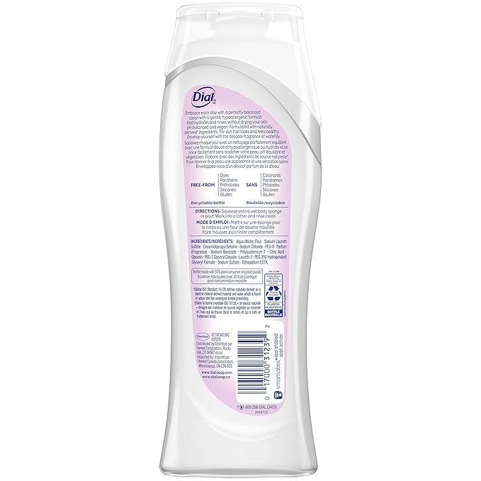Dial Body Wash, Healthy & Sensitive Waterlily, 16 fl oz, Pack of 6