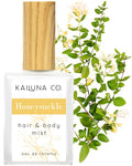 Honeysuckle Natural Hair & Body Mist Spray, Pure Essential and Fragrance Oils, Alcohol-Free, Handmade in California, 0.5Fl Oz