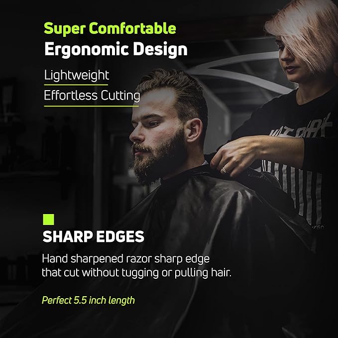 Suvorna Hair Cutting Scissors and Thinning Shears Set - Professional Hair Scissors Set - Barber Supplies and Accessories - Made with 420C Japanese Stainless Steel and Extremely Razor Sharp Edge.